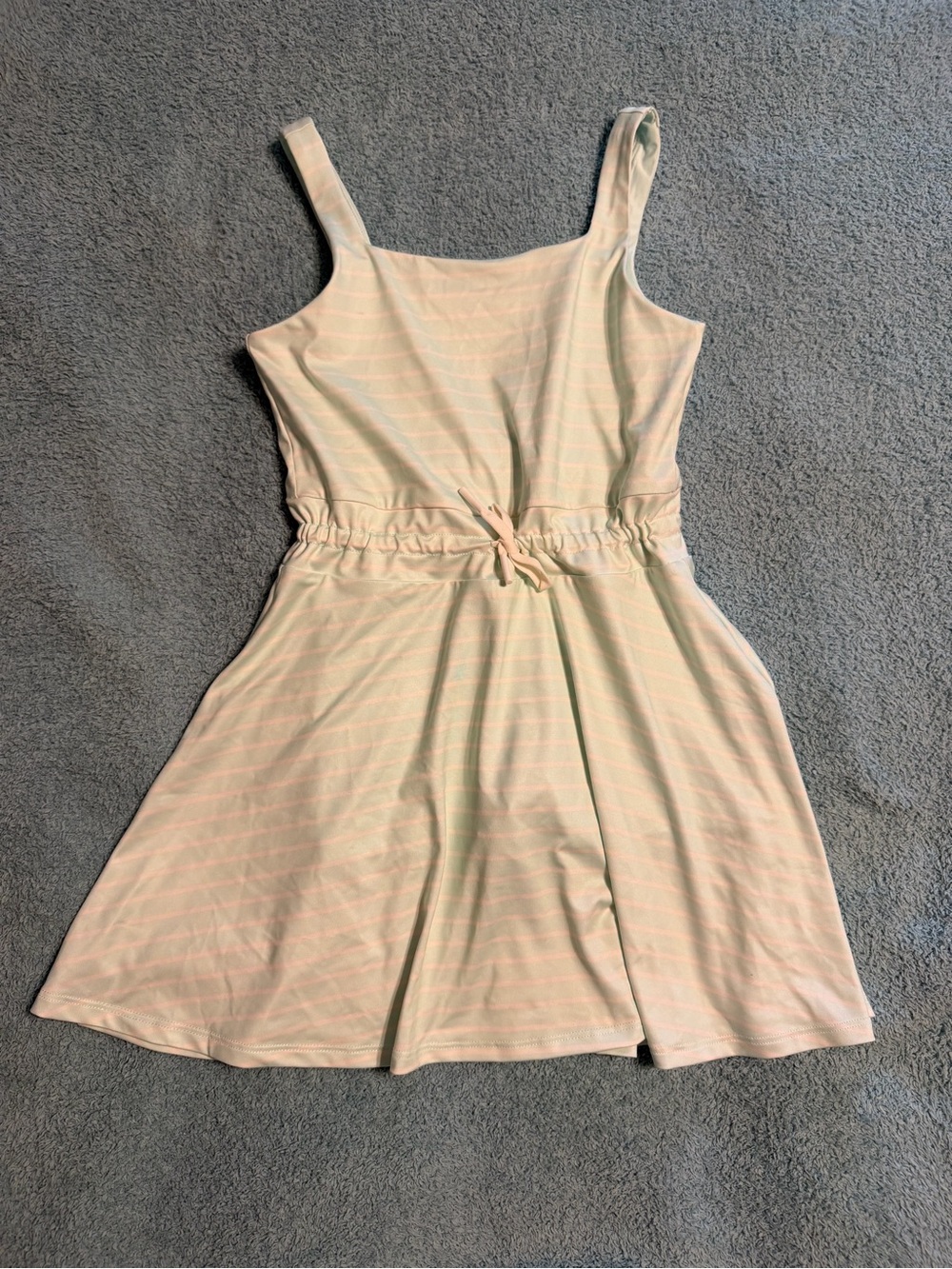 Kids All In Motion Athletic Dress w Shorts Small 6/7 Striped Light Teal